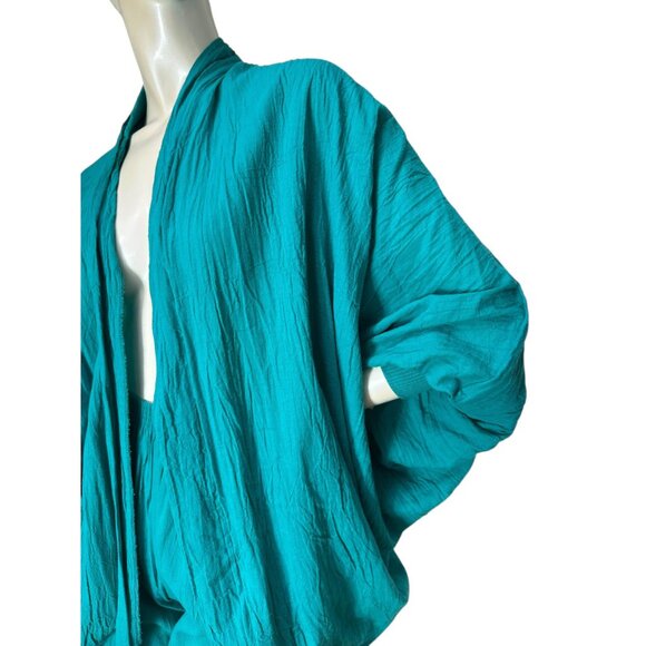 1980s gauze pant set with oversized jacket by Peter Popovitch Size S NOS - Picture 6 of 10